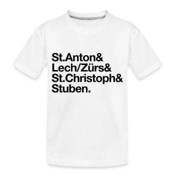 Ski Arlberg - Kids' Premium Organic T-Shirt - white - Front