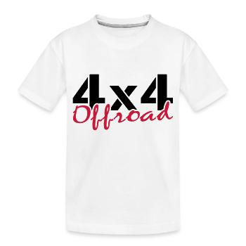 offroad - Kinder Premium Bio T-Shirt - Weiß - Vorne
