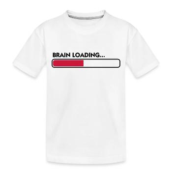 Gehirn Ladevorgang - Kinder Premium Bio T-Shirt - Weiß - Vorne
