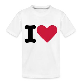I Love - T-shirt bio Premium Enfant - blanc - Devant