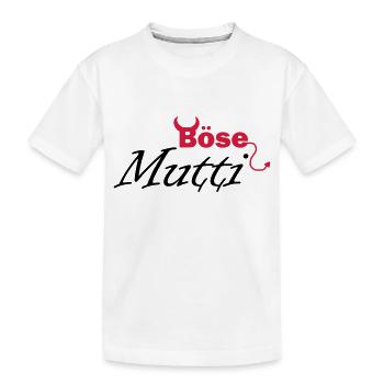 böse Mutti - Kinder Premium Bio T-Shirt - Weiß - Vorne