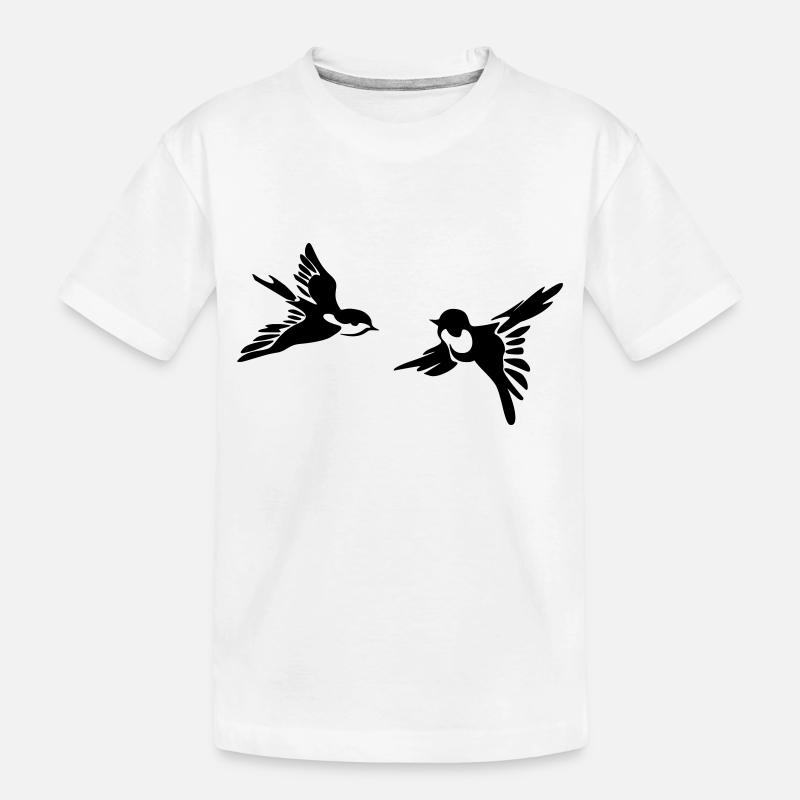 Vögel - Kinder Premium Bio T-Shirt - Weiß