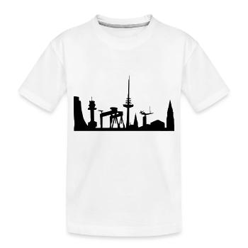 skyline kiel - Kinder Premium Bio T-Shirt - Weiß - Vorne