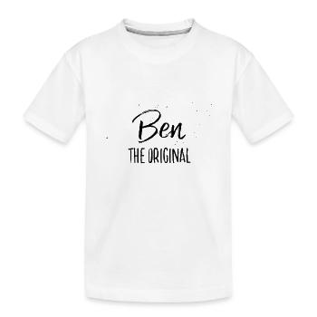 Ben - Kinder Premium Bio T-Shirt - Weiß - Vorne