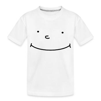 New Smiley - Kids' Premium Organic T-Shirt - white - Front