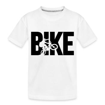 Bike - Kinder Premium Bio T-Shirt - Weiß - Vorne