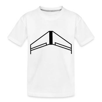 FPV Wing Nurflügel RW-66 - Kinder Premium Bio T-Shirt - Weiß - Vorne
