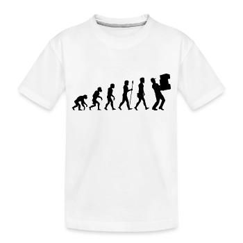 Evolution Paketzusteller T-Shirt Postbote Geschenk - Kinder Premium Bio T-Shirt - Weiß - Vorne