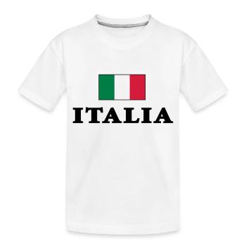 drapeau italien avec lettrage Italia - T-shirt bio Premium Enfant - blanc - Devant