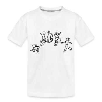 nous allons chiens de chien de walkies - T-shirt bio Premium Enfant - blanc - Devant