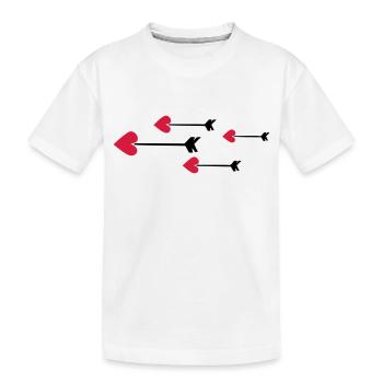arrow heart love amor 802 - Kinder Premium Bio T-Shirt - Weiß - Vorne