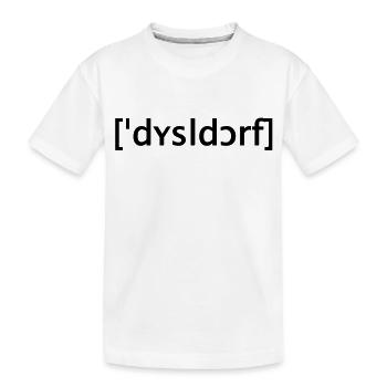 Dusseldorf loud writing - Kids' Premium Organic T-Shirt - white - Front