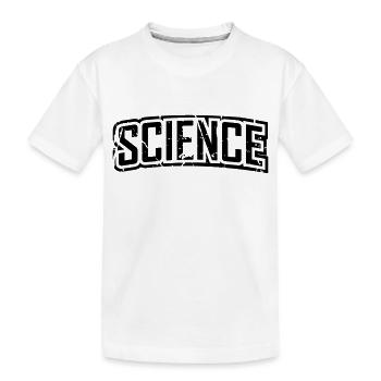 vintage science script logo en détresse - T-shirt bio Premium Enfant - blanc - Devant