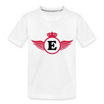 E Design - Kinder Premium Bio T-Shirt - Weiß - Vorne