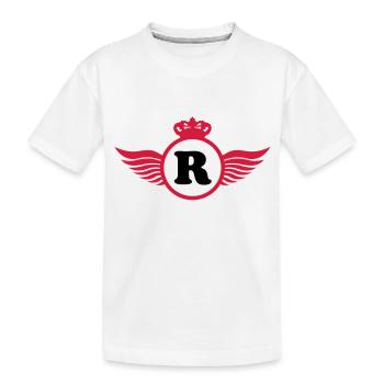r_logo_f2 - T-shirt bio Premium Enfant - blanc - Devant