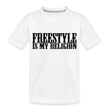 freestyle is my religion - Kids' Premium Organic T-Shirt - white - Front