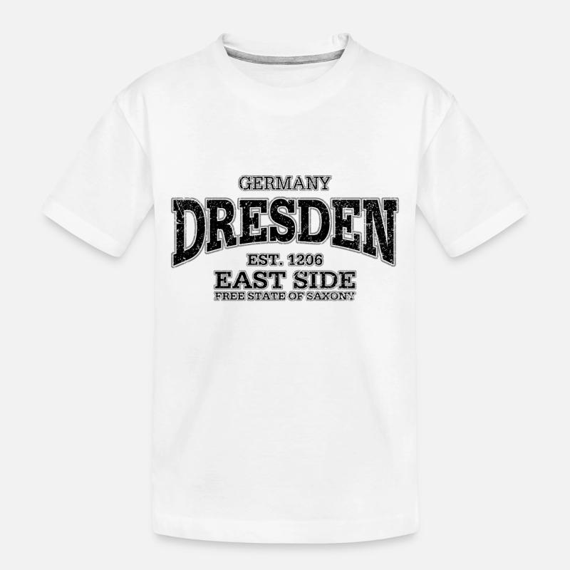 Dresde (à l'ancienne noir) - T-shirt bio Premium Enfant - blanc