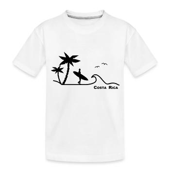Costa Rica. - Kinder Premium Bio T-Shirt - Weiß - Vorne