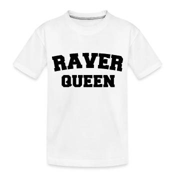 Raver Queen - Kinder Premium Bio T-Shirt - Weiß - Vorne