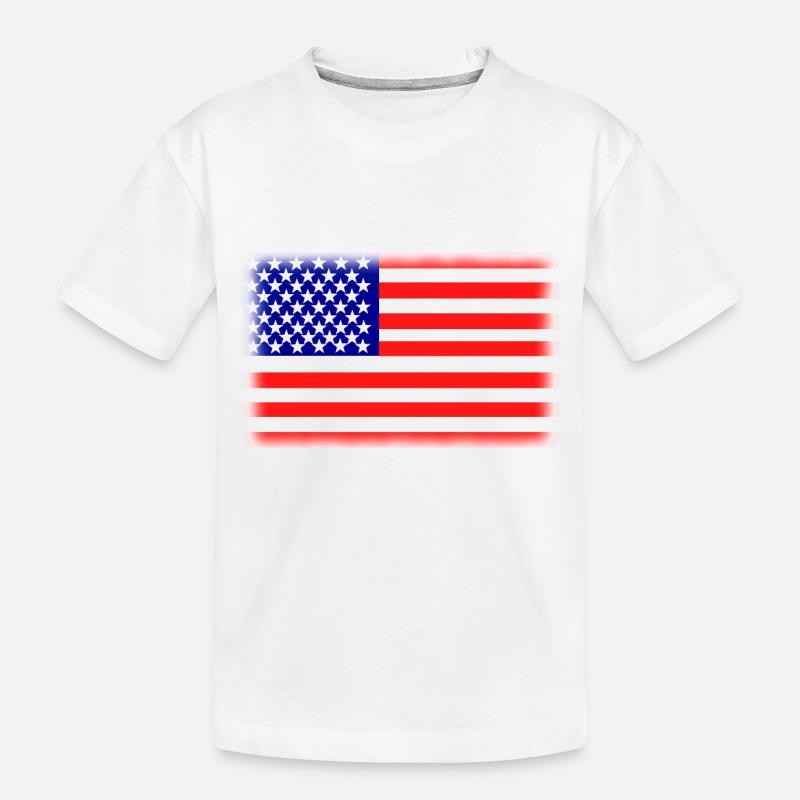 drapeau américain - T-shirt bio Premium Enfant - blanc