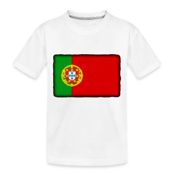 drapeau portugais - T-shirt bio Premium Enfant - blanc - Devant