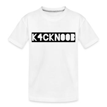 k4ckn00b - kackn00b ... gaming stuff - Kinder Premium Bio T-Shirt - Weiß - Vorne