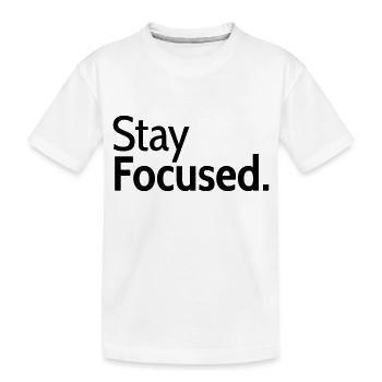 text camera photographer taking pictures digitally - Kids' Premium Organic T-Shirt - white - Front