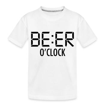 Beer O'clock - Kids' Premium Organic T-Shirt - white - Front