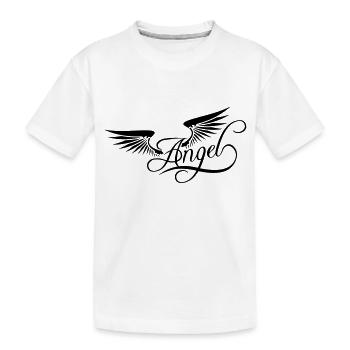 tattoo fluegel design angel shirt spruch engel lie - Kinder Premium Bio T-Shirt - Weiß - Vorne