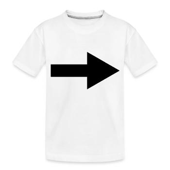 arrow - Kids' Premium Organic T-Shirt - white - Front