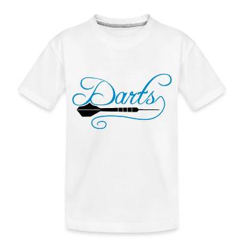 fléchettes club texte fréquence cœur battre pouls logo te - T-shirt bio Premium Enfant - blanc - Devant