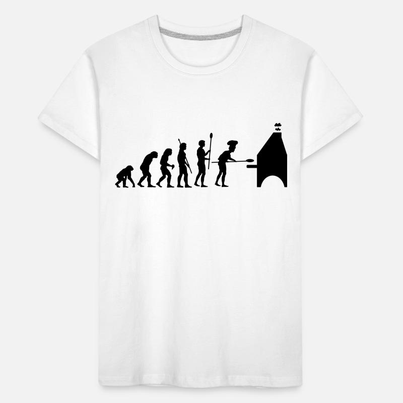 evolution pizza T-shirt bio Premium Enfant