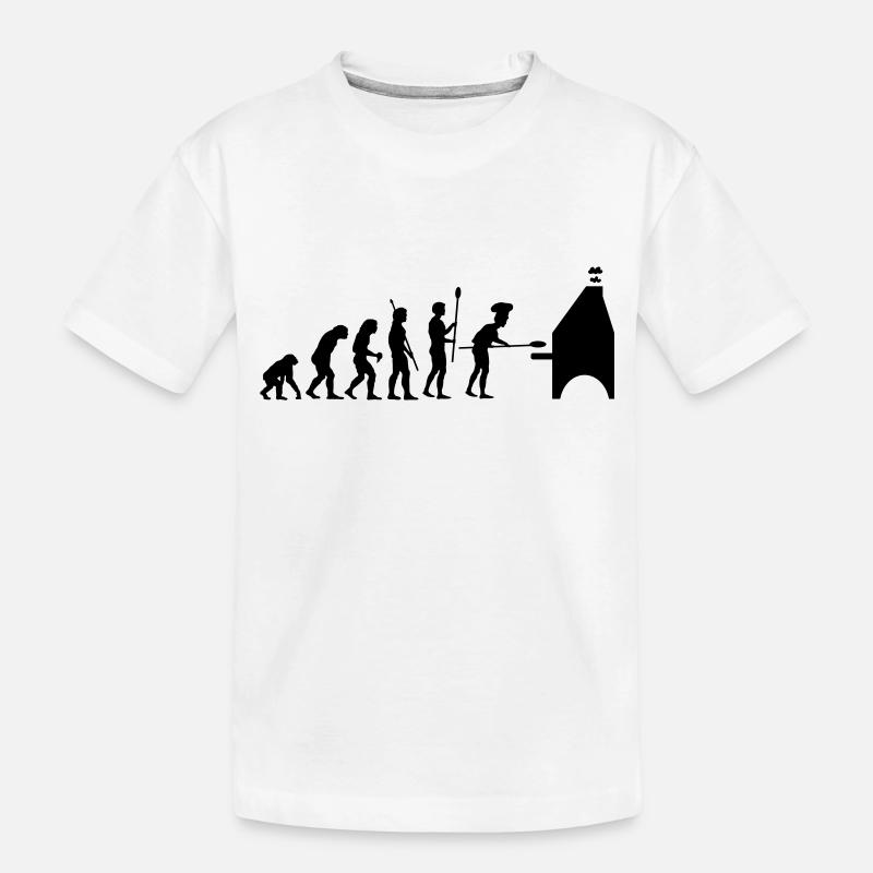 evolution pizza - T-shirt bio Premium Enfant - blanc