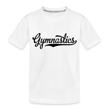 Gymnastik - Kinder Premium Bio T-Shirt - Weiß - Vorne