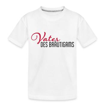 vater des braeutigams - Kinder Premium Bio T-Shirt - Weiß - Vorne