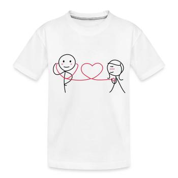 Together Forever (LOVE) - Kinder Premium Bio T-Shirt - Weiß - Vorne