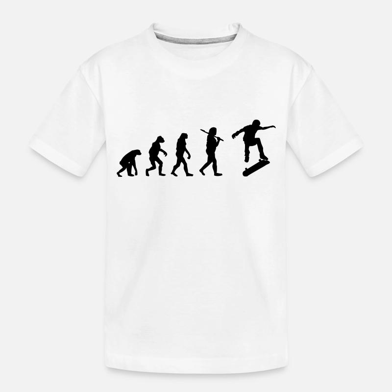 Skate Evolution - Kids' Premium Organic T-Shirt - white