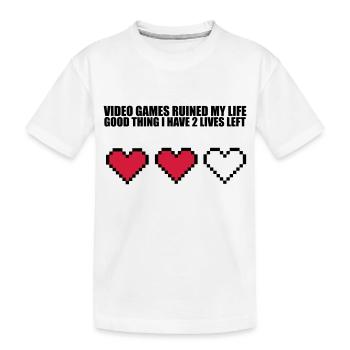 Extra Lives - Kids' Premium Organic T-Shirt - white - Front
