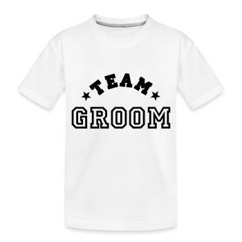 team groom - Kids' Premium Organic T-Shirt - white - Front