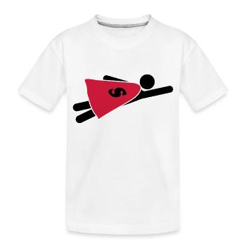 Super Hero - Kids' Premium Organic T-Shirt - white - Front