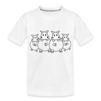 Hippo Family - T-shirt bio Premium Enfant - blanc - Devant