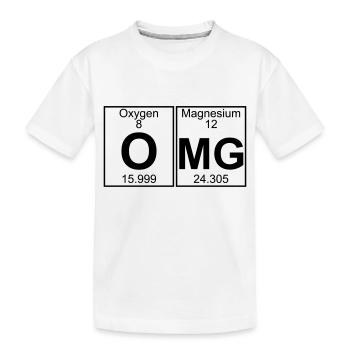 O-Mg (omg) - Full - T-shirt bio Premium Enfant - blanc - Devant