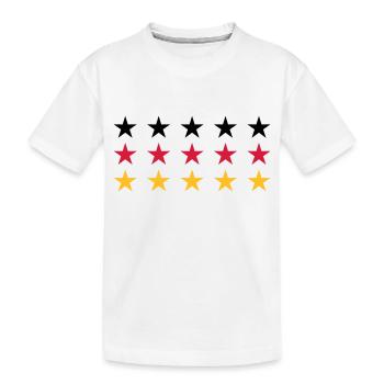 German Flag Stars Design - Kids' Premium Organic T-Shirt - white - Front