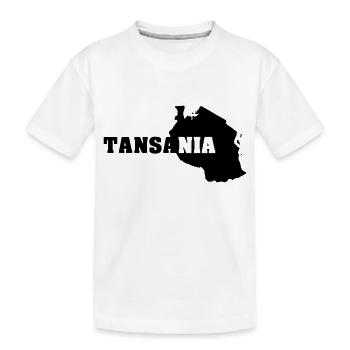 Tansania (ID: 002004) - Kinder Premium Bio T-Shirt - Weiß - Vorne