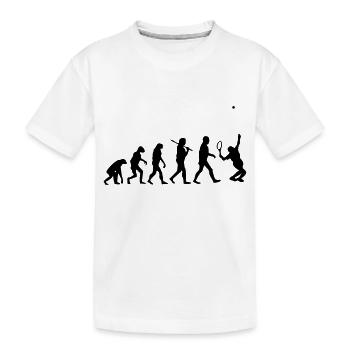 evolution Tennis - Kinder Premium Bio T-Shirt - Weiß - Vorne
