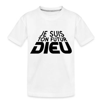 Futur Dieu 3D (1c) - T-shirt bio Premium Enfant - blanc - Devant