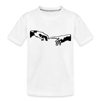 gott hand Hand Gottes - Kinder Premium Bio T-Shirt - Weiß - Vorne