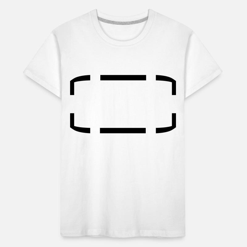 border frame parentheses text field write name Kids' Premium Organic T-Shirt