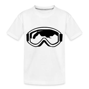 skibrille - Kinder Premium Bio T-Shirt - Weiß - Vorne