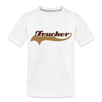 trucker_schweif - Kinder Premium Bio T-Shirt - Weiß - Vorne
